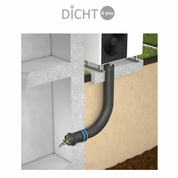 DOYMA "DOYMAfix HP/B" Hauseinführung Monoblock-Wärmepumpe Klimagerät DN 250 (Wellrohre DN 32 / 3m)