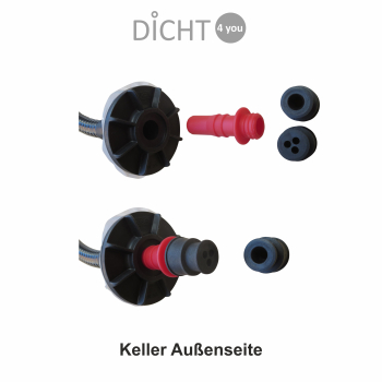 Preview: DOYMA / UGA "SPE16" Hauseinführung Sanierung Glasfaser X-LWL (25mm / 600mm / max 3 Kabel)