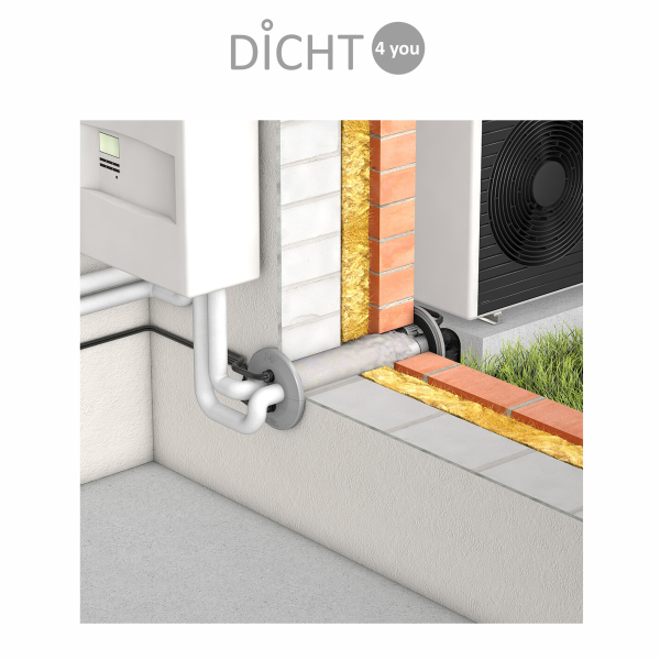 DOYMA "DOYMAfix HP/O-S" Hauseinführung Split-Wärmepumpe Klimagerät DN 100