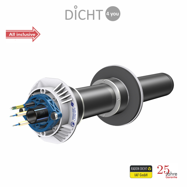 DOYMA "Quadro Secura E1 /breit" Bauherrenpaket Hauseinführung Einsparte Universal (Wasser / Energie / X-LWL / Telekommunikation)